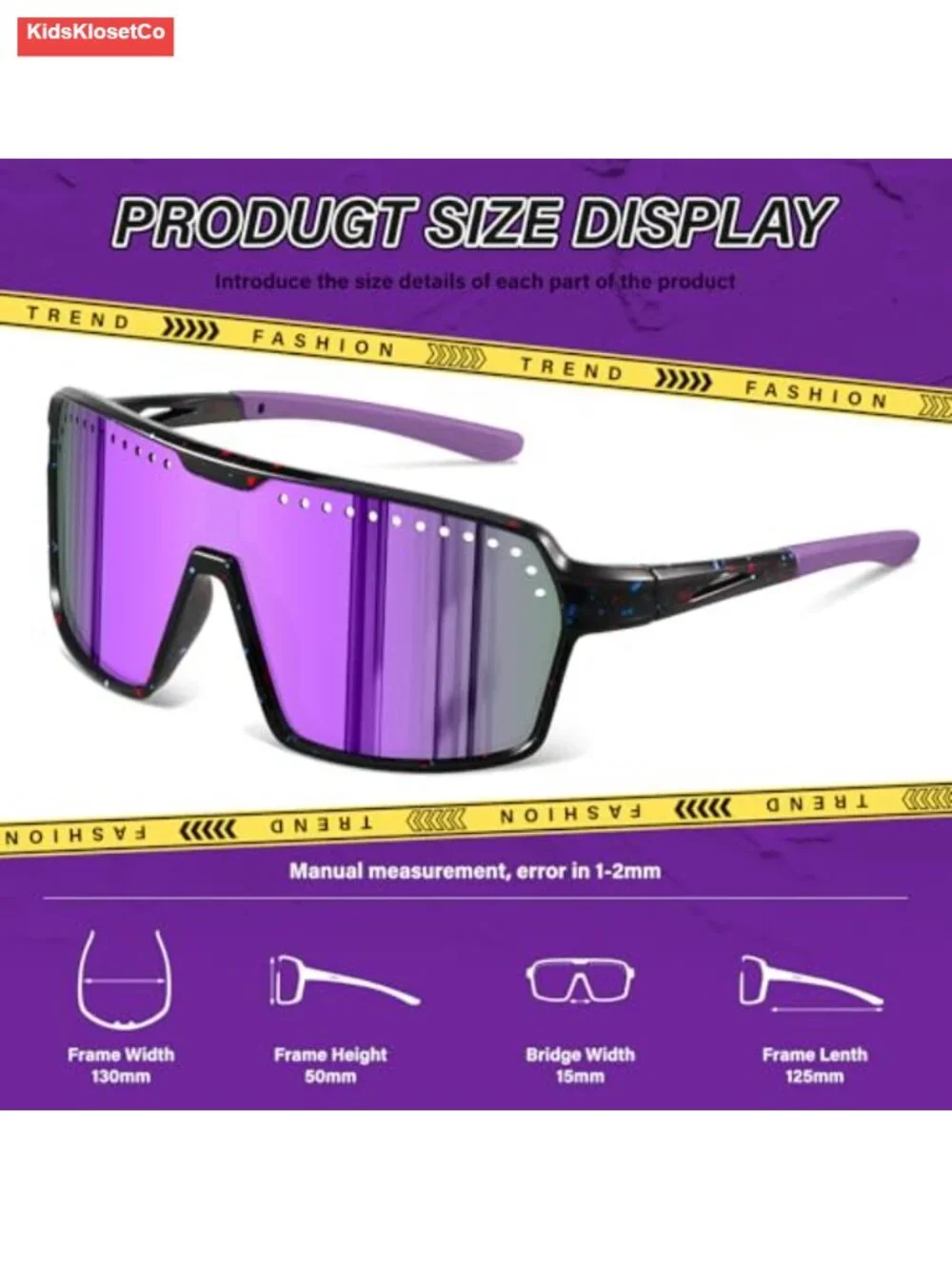 Polarized Kids Sunglasses Youth Baseball Sun Glasses Sports UV400